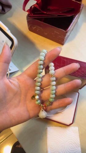 White Jade Pumpkin & Nanhong Gourd Bracelet | Wealth & Protection photo review