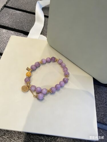 Healing Crystal Bracelet for Love | Kunzite & Amber | Positive Energy Jewelry Gift photo review