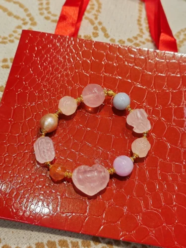 Heart Fox Pink Crystal Bracelet photo review
