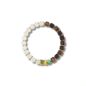 6 Yin Yang Agarwood & Hetian Jade Bracelet
